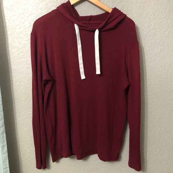 ZYIA Tops Zyia Red Boyfriend Hoodie Small Poshmark